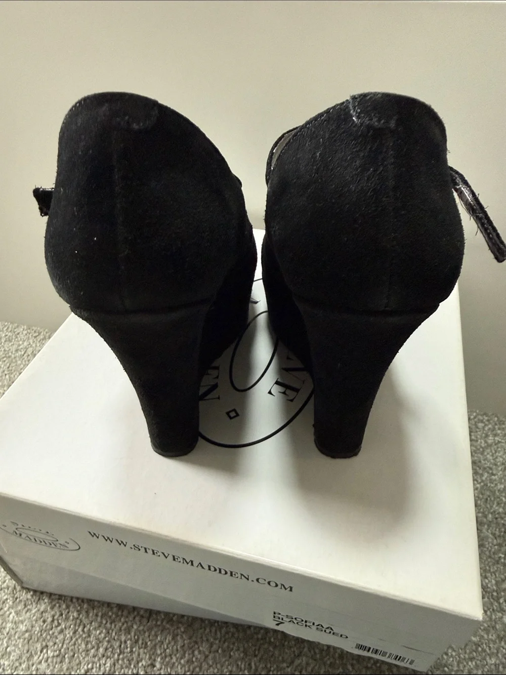 Steve Madden black suede